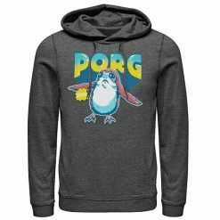Licensed Character Men's Star Wars Porg Chewbacca Approved Comic Hoodie Charcoal Heather -Licensed Character Shop unnamed file 29329