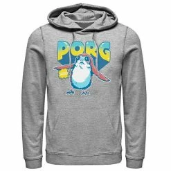 Licensed Character Men's Star Wars Porg Chewbacca Approved Comic Hoodie Charcoal Heather -Licensed Character Shop unnamed file 29330