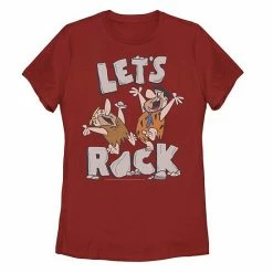 Licensed Character Juniors' The Flintstones Fred & Barney Let's Rock Tee -Licensed Character Shop unnamed file 29340