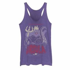 Licensed Character Disney's The Little Mermaid Juniors' Ursula Graphic Tank Royal Heather -Licensed Character Shop unnamed file 29344