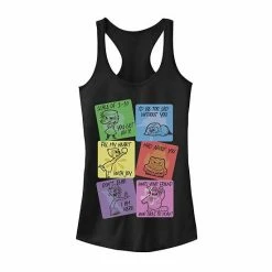 Licensed Character Juniors' Disney Pixar Inside Out Valentine's Cards Tank Black Heather -Licensed Character Shop unnamed file 29352