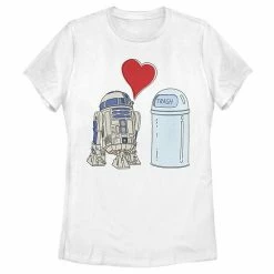 Licensed Character Juniors' Star Wars R2-D2 Loves Trash Can Tee Red -Licensed Character Shop unnamed file 29361