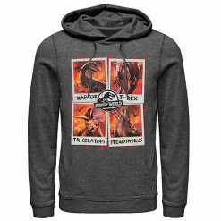 Licensed Character Men's Jurassic World Two Dino Vacation Polaroids Hoodie Athletic Heather -Licensed Character Shop unnamed file 29364