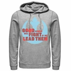 Licensed Character Men's Star Wars: The Rise Of Skywalker Good People Fight Rebel Hoodie Charcoal Heather -Licensed Character Shop unnamed file 29367