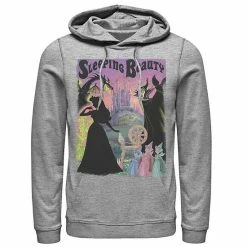Licensed Character Men's Disney Sleeping Beauty Aurora Maleficent Poster Hoodie Athletic Heather -Licensed Character Shop unnamed file 29369
