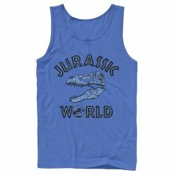 Licensed Character Men's Jurassic World Two T-Rex Pattern Skull Tank White -Licensed Character Shop unnamed file 29375