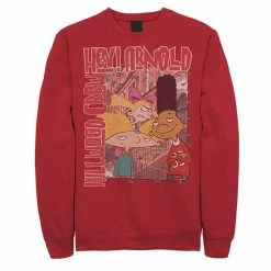 Licensed Character Men's Nickeloden Hey Arnold Colorful Hillwood Poster Sweatshirt Kelly -Licensed Character Shop unnamed file 29381