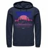 Licensed Character Men's Back To The Future 1985 Neon Delorean Sunset Hoodie Navy -Licensed Character Shop unnamed file 29383