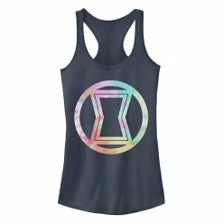 Licensed Character Juniors' Marvel Black Widow Tie Dye Symbol Tank Indigo -Licensed Character Shop unnamed file 29390