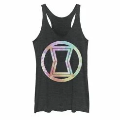 Licensed Character Juniors' Marvel Black Widow Tie Dye Symbol Tank Indigo -Licensed Character Shop unnamed file 29391