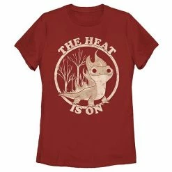 Licensed Character Juniors' Disney Frozen 2 Salamander The Heat Is On Tee Red -Licensed Character Shop unnamed file 29395