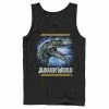 Licensed Character Men's Jurassic Park Blue Head Shot Logo Tank Charcoal -Licensed Character Shop unnamed file 29396