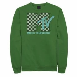 Licensed Character Men's MTV Logo Black And White Checkered Blue TV Sweatshirt 9 Licensed Character Men's MTV Logo Black And White Checkered Blue TV Sweatshirt -Licensed Character Shop unnamed file 29405