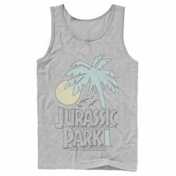 Licensed Character Men's Jurassic Park Palm Tree Sunset Logo Tank White -Licensed Character Shop unnamed file 29426