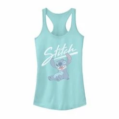 Licensed Character Juniors' Disney's Lilo & Stitch Winking Stitch Portrait Tank Top Cancun -Licensed Character Shop unnamed file 29432