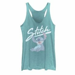 Licensed Character Juniors' Disney's Lilo & Stitch Winking Stitch Portrait Tank Top Cancun -Licensed Character Shop unnamed file 29433