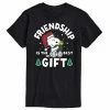 Licensed Character Men's Peanuts Friendship Best Gift Tee Black -Licensed Character Shop unnamed file 29441
