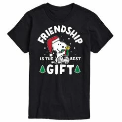 Licensed Character Men's Peanuts Friendship Best Gift Tee Black -Licensed Character Shop unnamed file 29442