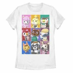 Licensed Character Juniors' Nintendo Animal Crossing Towns Folk Yearbook Photo Style Poster Tee White -Licensed Character Shop unnamed file 29450