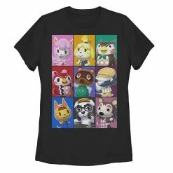 Licensed Character Juniors' Nintendo Animal Crossing Towns Folk Yearbook Photo Style Poster Tee White -Licensed Character Shop unnamed file 29451