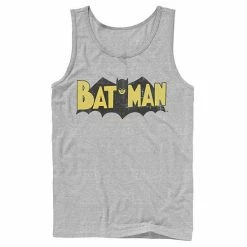 Licensed Character Men's DC Comics Batman Large Block Text Logo Tank Top Athletic Heather -Licensed Character Shop unnamed file 29455