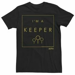Licensed Character Men's Harry Potter Quidditch I'm A Keeper Simple Style Tee Red -Licensed Character Shop unnamed file 29473
