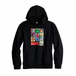 Licensed Character Boys 8-20 Marvel Comic Character Grid Hoodie