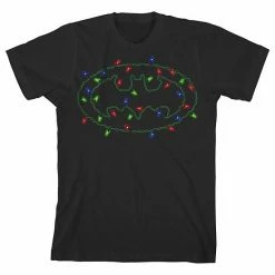 Licensed Character Boys 8-20 Batman Christmas Lights Graphic Tee