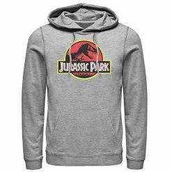 Licensed Character Men's Jurassic Park Classic Original Logo Graphic Hoodie Athletic Heather -Licensed Character Shop unnamed file 29573