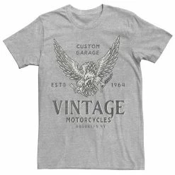 Licensed Character Men's Vintage Motorcycles Brooklyn, NY Custom Garage Tee Athletic Heather