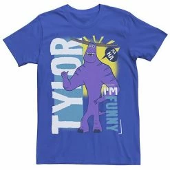 Licensed Character Men's Disney / Pixar Monsters At Work Tylor Ha Ha Funny Tee Royal