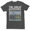 Licensed Character Men's The Great Outdoors Lake Scene Photo Tee Black -Licensed Character Shop unnamed file 29612