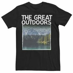 Licensed Character Men's The Great Outdoors Lake Scene Photo Tee Black -Licensed Character Shop unnamed file 29614