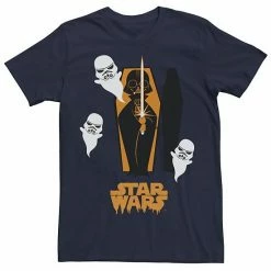 Licensed Character Men's Star Wars Darth Vader Coffin Ghost Tee Navy Heather -Licensed Character Shop unnamed file 29617