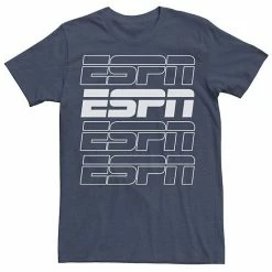 Licensed Character Men's ESPN White Logo Stack Tee Navy Heather