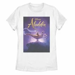 Licensed Character Junior's Aladdin Genie Lamp Poster Tee White -Licensed Character Shop unnamed file 29679