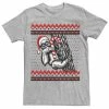 Licensed Character Men's Small Sloth Candy Cane Ugly Christmas Graphic Tee Navy Heather