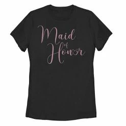 Licensed Character Juniors' Disney's Mickey Mouse Maid Of Honor Cursive Logo Tee White -Licensed Character Shop unnamed file 29709
