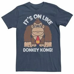 Licensed Character Men's Donkey Kong "It's On" Tee Navy Heather