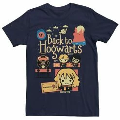 Licensed Character Men's Harry Potter Chibi Back To Hogwarts Tee Black -Licensed Character Shop unnamed file 29747