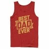 Licensed Character Men's Father's Day Best Dad Ever Gold Ribbon Tank Black -Licensed Character Shop unnamed file 29768