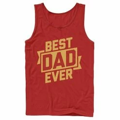 Licensed Character Men's Father's Day Best Dad Ever Gold Ribbon Tank Black -Licensed Character Shop unnamed file 29770