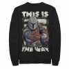 Licensed Character Men's Star Wars The Mandalorian This Is The Way Portrait Sweatshirt Black -Licensed Character Shop unnamed file 29775