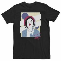Licensed Character Big & Tall Abstract Lipstick Portrait Tee Black -Licensed Character Shop unnamed file 29792