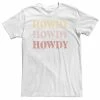 Licensed Character Big & Tall Trendy Howdy Text Stack Tee White -Licensed Character Shop unnamed file 29794