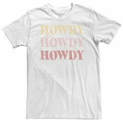 Licensed Character Big & Tall Trendy Howdy Text Stack Tee White -Licensed Character Shop unnamed file 29795