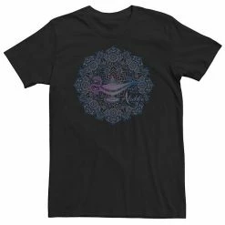 Licensed Character Big & Tall Disney Aladdin Lamp Geometric Neon Portrait Tee White