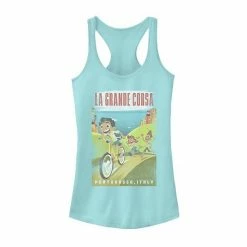 Licensed Character Disney / Pixar's Luca La Grande Corsa Poster Juniors' Tank Top Cancun -Licensed Character Shop unnamed file 29829