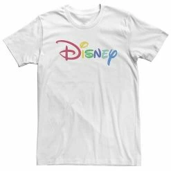 Licensed Character Big & Tall Disney Rainbow Logo Tee Black -Licensed Character Shop unnamed file 29850