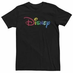 Licensed Character Big & Tall Disney Rainbow Logo Tee Black -Licensed Character Shop unnamed file 29851